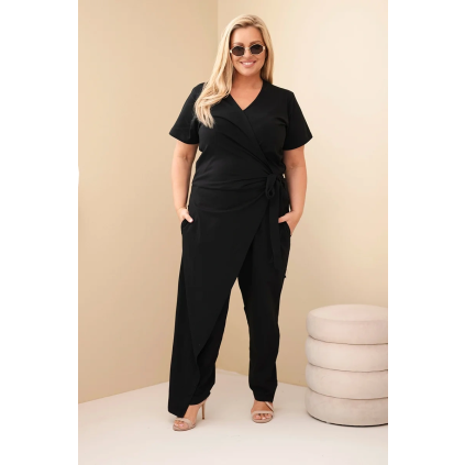 Dámský overal Plus Size 8260 (Velikost 2XL, Barva Černá)