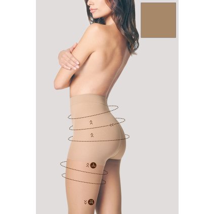 Silonkové punčocháče Fiore Comfort 20 den (Velikost 5-XL, Barva Béžová)