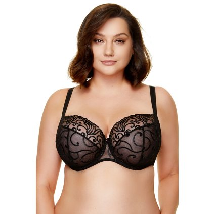 Podprsenka Gorteks Fiore/B2 (Velikost 85B, Barva Černá)