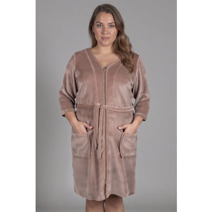 Dámský župan Vivisence 5011 (Velikost 2XL, Barva Šedá)