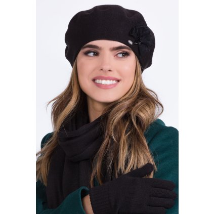 Dámský baret Kamea Elza (Velikost UNI, Barva Černá)