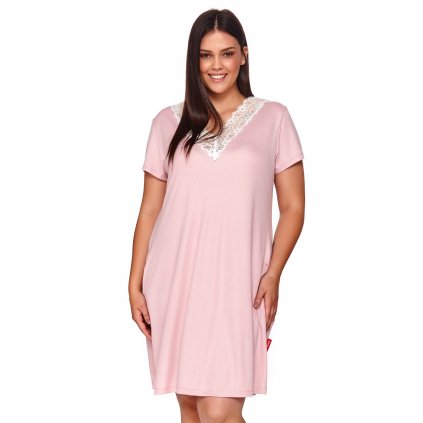 Noční košile Dn-nightwear TW.9947 (Velikost S, Barva Růžová)