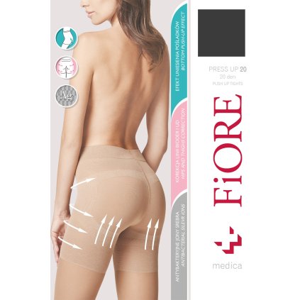 Silonkové punčocháče Fiore Press Up 20 den M5203 (Velikost 4-L, Barva Béžová)