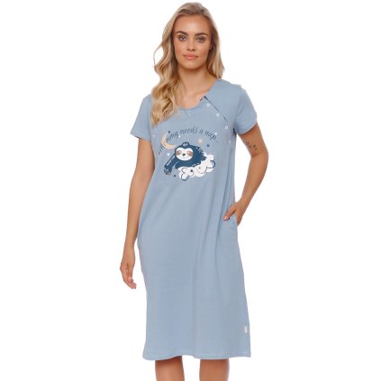 Noční košile Doctor Nap TCB.9992 (Velikost S, Barva Modrá)