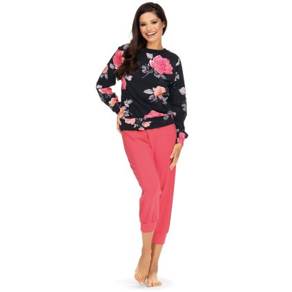 Dámské pyžamo Lorin P-1568 (Velikost 36, Barva Černá)