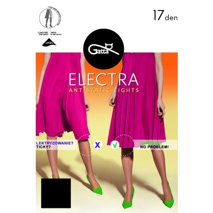 Silonkové punčocháče Gatta Electra (Velikost S, Barva Černá)