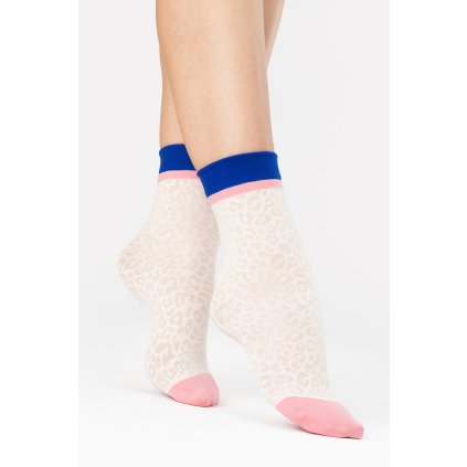 Silonkové ponožky Fiore Purr 30 DEN G1142 (Velikost UNI, Barva Bílá)