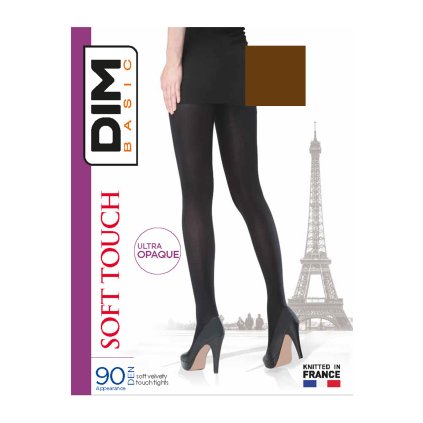 Silonkové punčocháče Dim Basic Sublime Touch 90 DEN (Velikost S, Barva Hnědá)