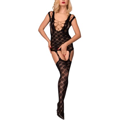 Bodystocking Hot in Here Diamonds (Velikost S/M, Barva Černá)