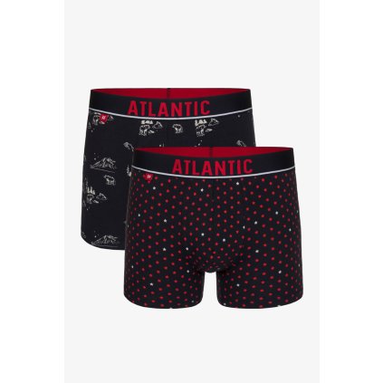 Boxerky Atlantic 2GMH-015 (Velikost M, Barva Modrá - tmavě)