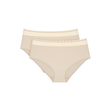 Kalhotky Triumph 10214887 Feel of Modal Midi 2-pack (Velikost XS, Barva Béžová)