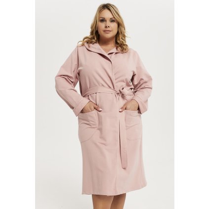 Dámský župan Italian Fashion Karina dl.r. béžový (Velikost 2XL, Barva Růžová)