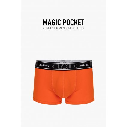 Boxerky Atlantic MH-1191/03 Magic Pocket (Velikost 2XL, Barva Oranžová)