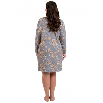 Noční košilka Italian Fashion Kasos dł.r. (Velikost 2XL, Barva Šedá)