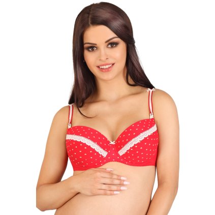 Mateřská podprsenka Lupoline 1723 (Velikost 70G, Barva Červená)