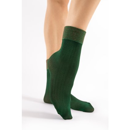 Silonkové ponožky Fiore Gilt 40 DEN G1162 (Velikost UNI, Barva Zelená)