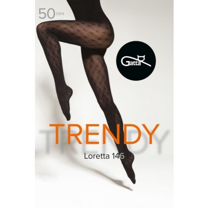 Silonkové punčocháče Gatta Loretta 146 50 DEN (Velikost 3-M, Barva Černá)