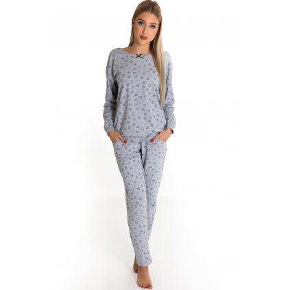 Dámské pyžamo Piu Bella PDD-42 (Velikost 38, Barva Šedá)