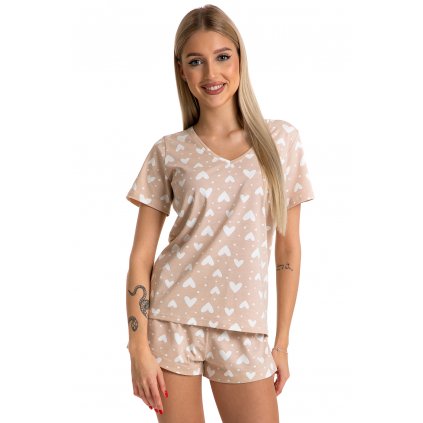 Dámské pyžamo Piu Bella PKK-44 (Velikost 38, Barva Béžová)