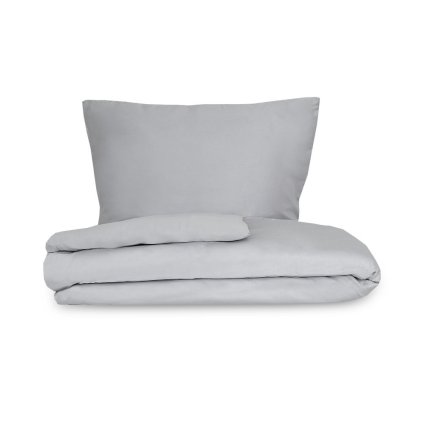 Saténové povlečení LUXURY COLLECTION světle šedé (Varianta 1+1, 140x200, 70x90cm)