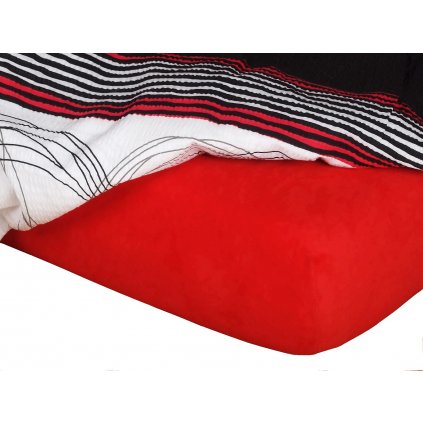 Jersey prostěradlo červená C (Varianta Jersey prostěradlo červená 90x200x20 cm)