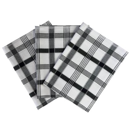 Utěrka Extra savá Káro černé 3 ks (Varianta Utěrka Extra savá 50x70 cm Káro černé 3 ks)