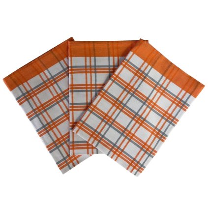 Utěrka Extra savá Tradiční káro oranžové 3 ks (Varianta Utěrka Extra savá 50x70 cm Tradiční káro oranžové 3 ks)