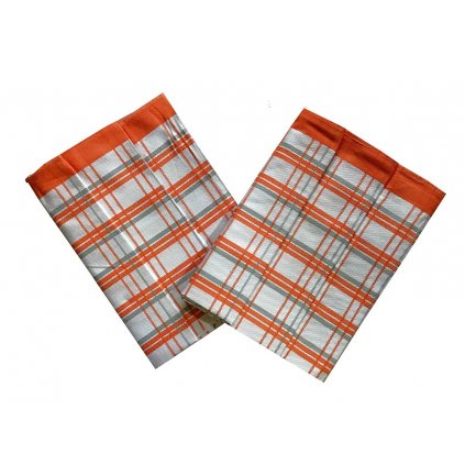 Utěrka Extra savá Tradiční káro oranžové 3 ks (Varianta Utěrka Extra savá 50x70 cm Tradiční káro oranžové 3 ks)