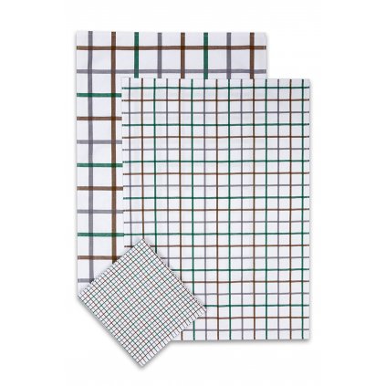 Utěrka Extra savá 50x70 Káro mix zelená (Varianta Utěrka Extra savá 50x70 Káro mix zelená 3 ks)