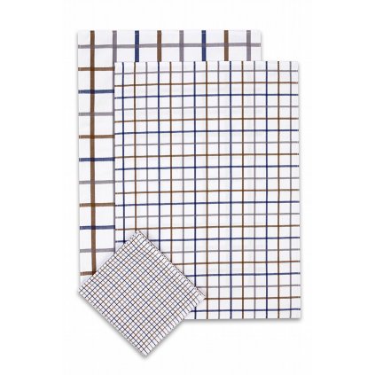 Utěrka Extra savá 50x70 Káro mix modrá (Varianta Utěrka Extra savá 50x70 Káro mix modrá 3 ks)