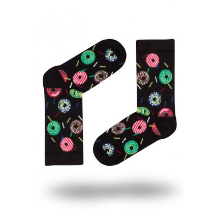 Dámské ponožky John Frank WJFLSFUN19-23 (Velikost UNI, Barva Černá)