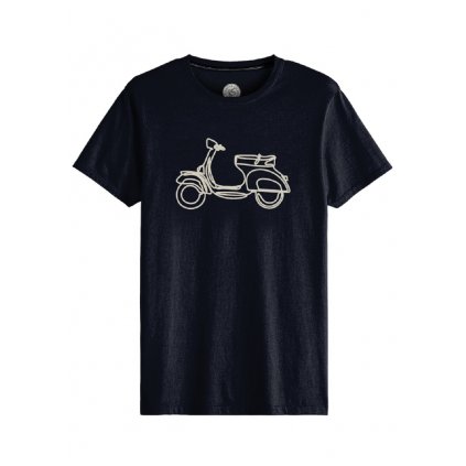 Pánské tričko John Frank JFTEF27 (Velikost L, Barva Modrá - tmavě)