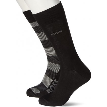 PÁNSKÉ PONOŽKY BOSS 50478351 2PACK (Barva Černá, Velikost 39/42)