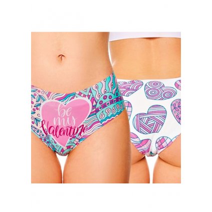 Dámské kalhotky Meméme LOVE BE MY VALENTINE (Velikost L, Barva Vícebarevná)