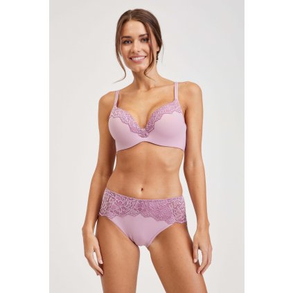 Bezešvá podprsenka BeautyBra s překrytými kosticemi Lilac Fantasy Timo 042830 (Velikost 80B, Barva Bordó)