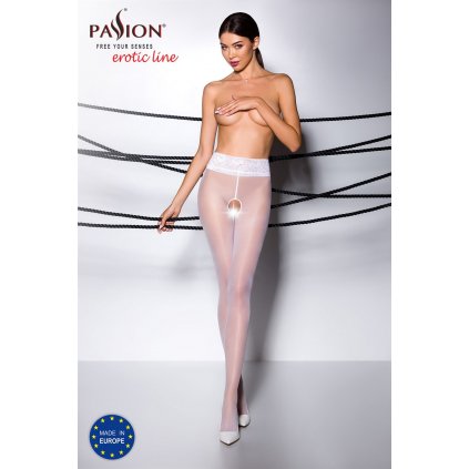 Passion TI Open 008 white - Punčocháče