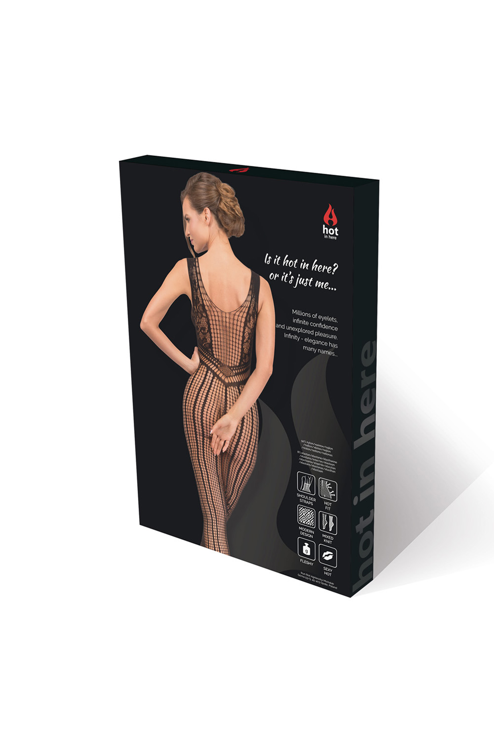 Bodystocking Hot in Here Infinity Barva: Černá, Velikost: S/M (obrázek 4)