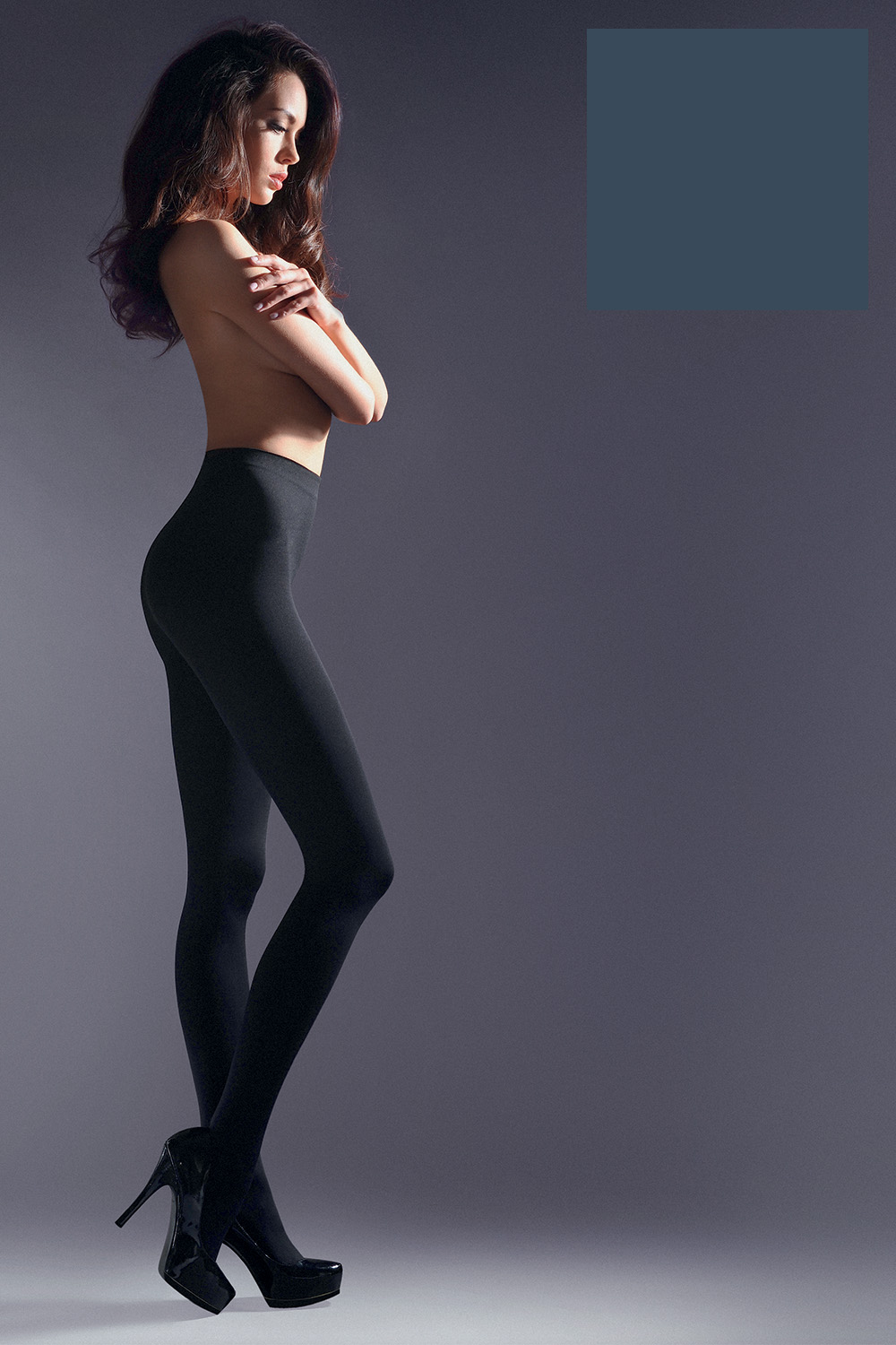 Silonkové punčocháče Gabriella Microfibre 100 Den Code 124 Barva: Šedá, Velikost: 4-L