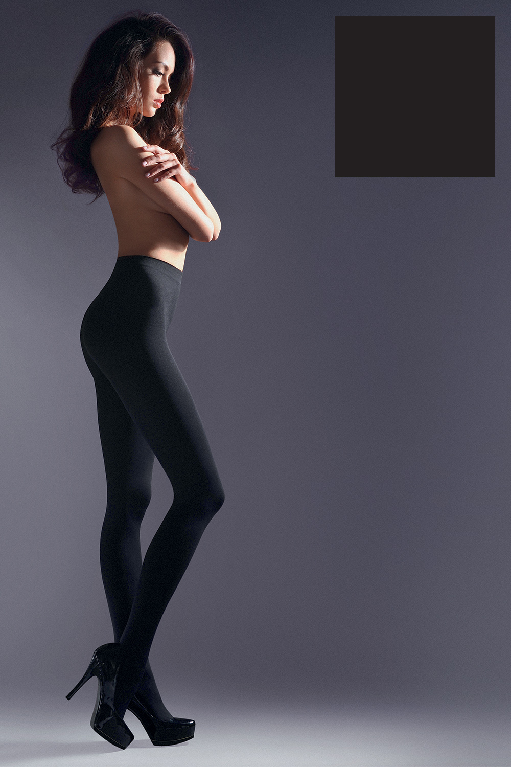 Silonkové punčocháče Gabriella Microfibre 100 Den Code 124 Barva: Černá, Velikost: 5-XL