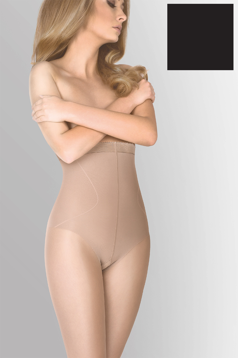 Silonkové punčocháče Gabriella High Shaper 20 DEN code 718 Barva: Černá, Velikost: 4-L