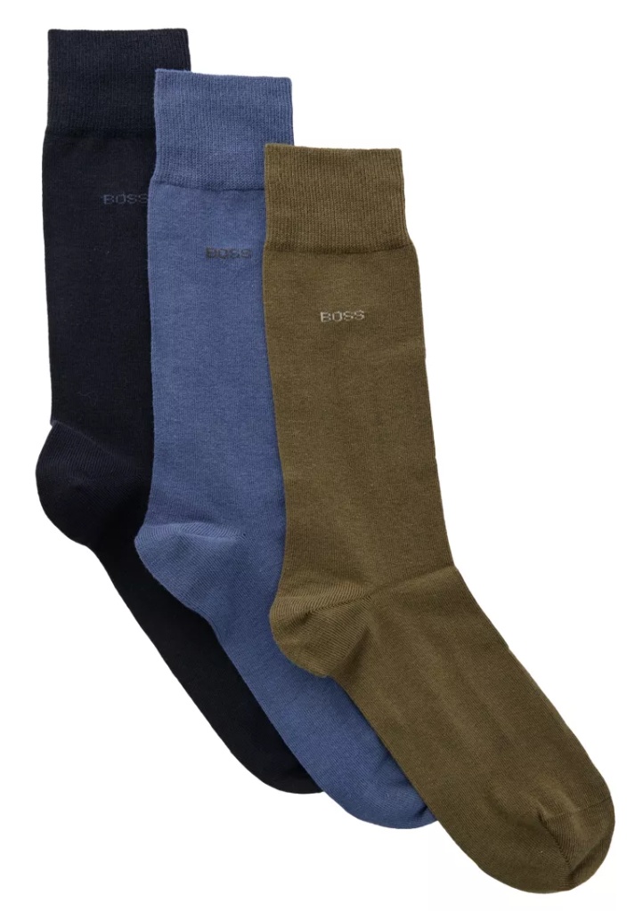 PÁNSKÉ PONOŽKY BOSS 50469366 3PACK Barva: Vícebarevná, Velikost: 39/42