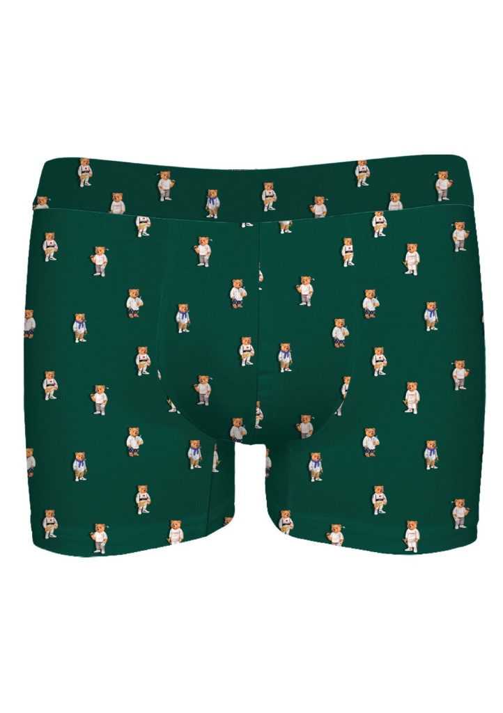 Boxerky JOHN FRANK JFBDMOD506 Mini teddy Barva: Zelená, Velikost: M