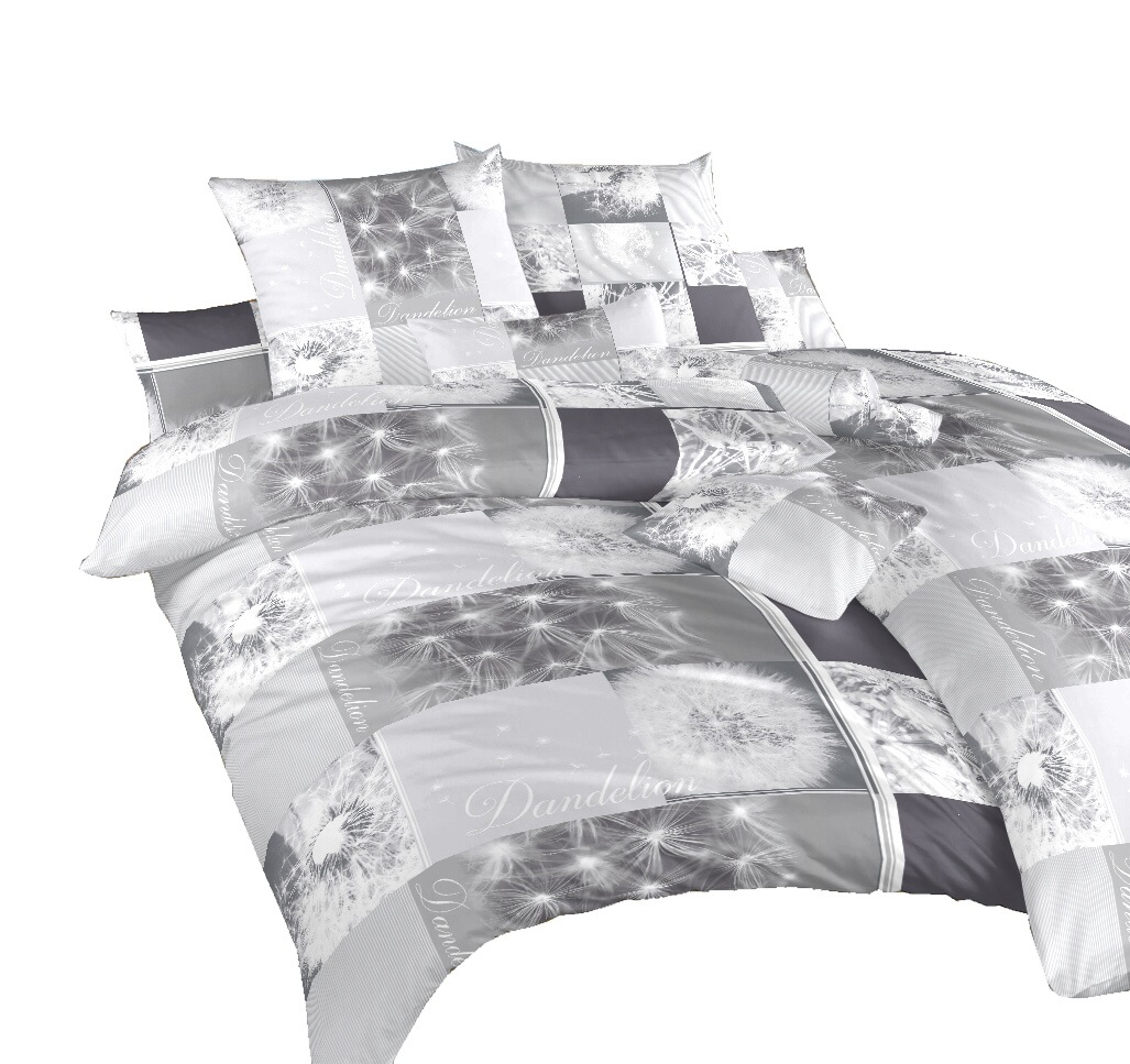 Dadka Povlečení bavlna Pampelišky 3D šedé Varianta: Povlečení bavlna Pampelišky 3D šedé 140x200, 70x90 cm