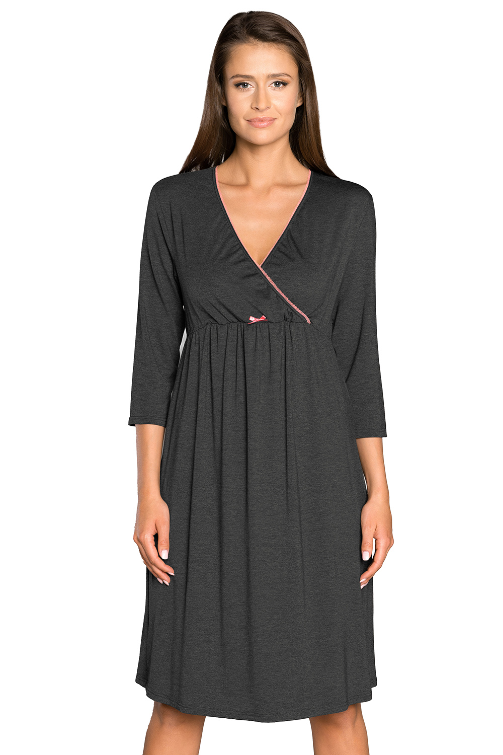 Noční košilka Italian Fashion Sonata r.3/4 Barva: Šedá, Velikost: XL