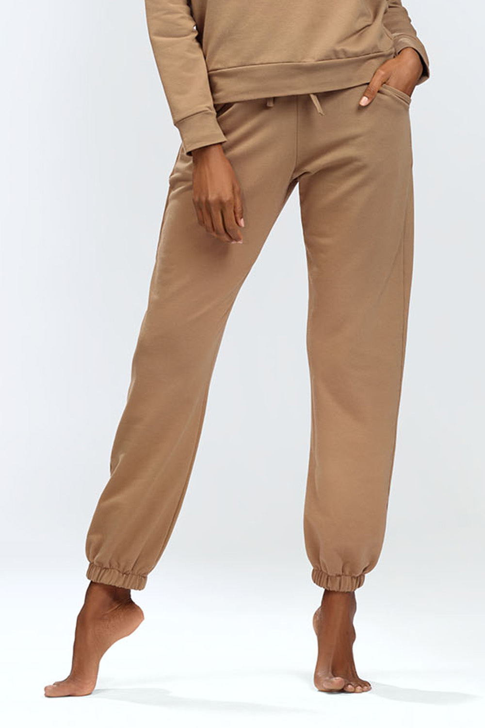 Dámské tepláky Dkaren Wenezja Barva: Hnědá, Velikost: L