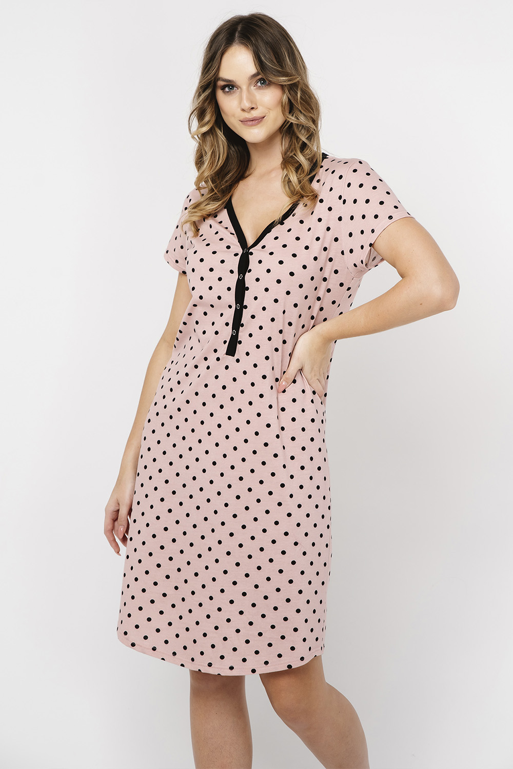 Noční košile Italian Fashion Buscato kr.r. Barva: Růžová, Velikost: M