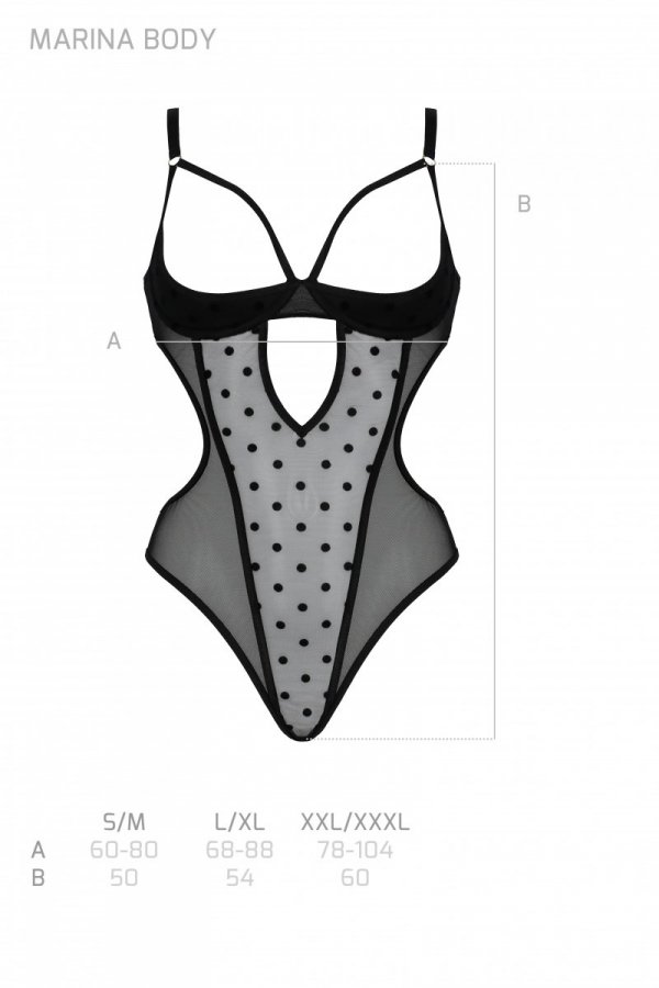 Body Passion Marina Body Black Barva: Černá, Velikost: L/XL (obrázek 3)