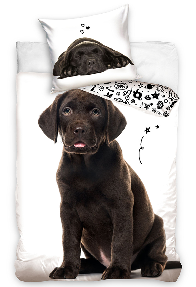 TipTrade s.r.o. Bavlněné povlečení Štěňátko Hnědý Labrador