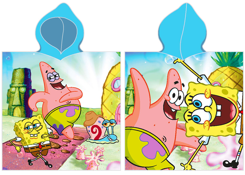 Carbotex Dětské pončo Sponge Bob a Patrick