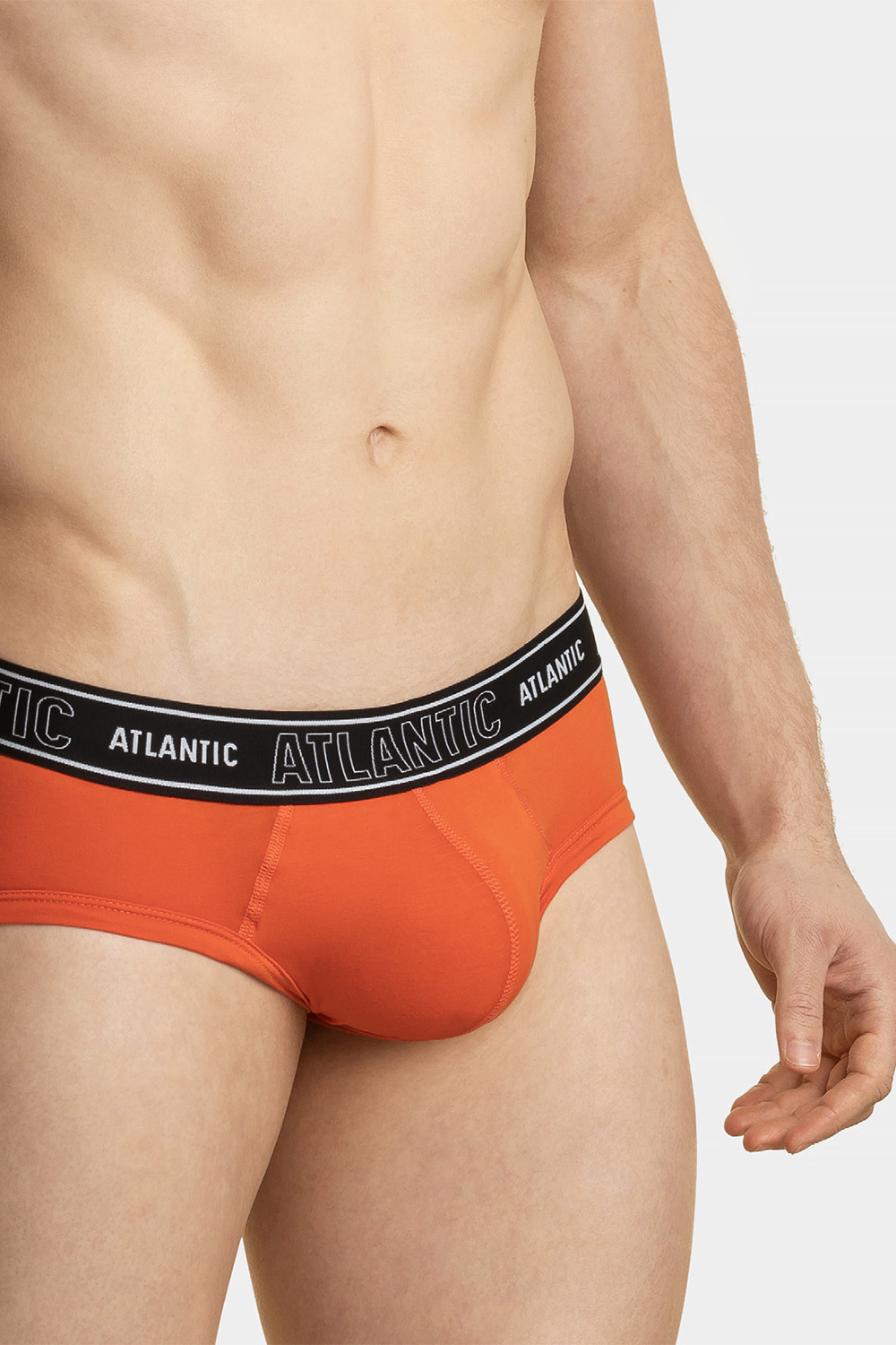 Pánské slipy Atlantic MP-1569/03 Magic Pocket Barva: Oranžová, Velikost: S